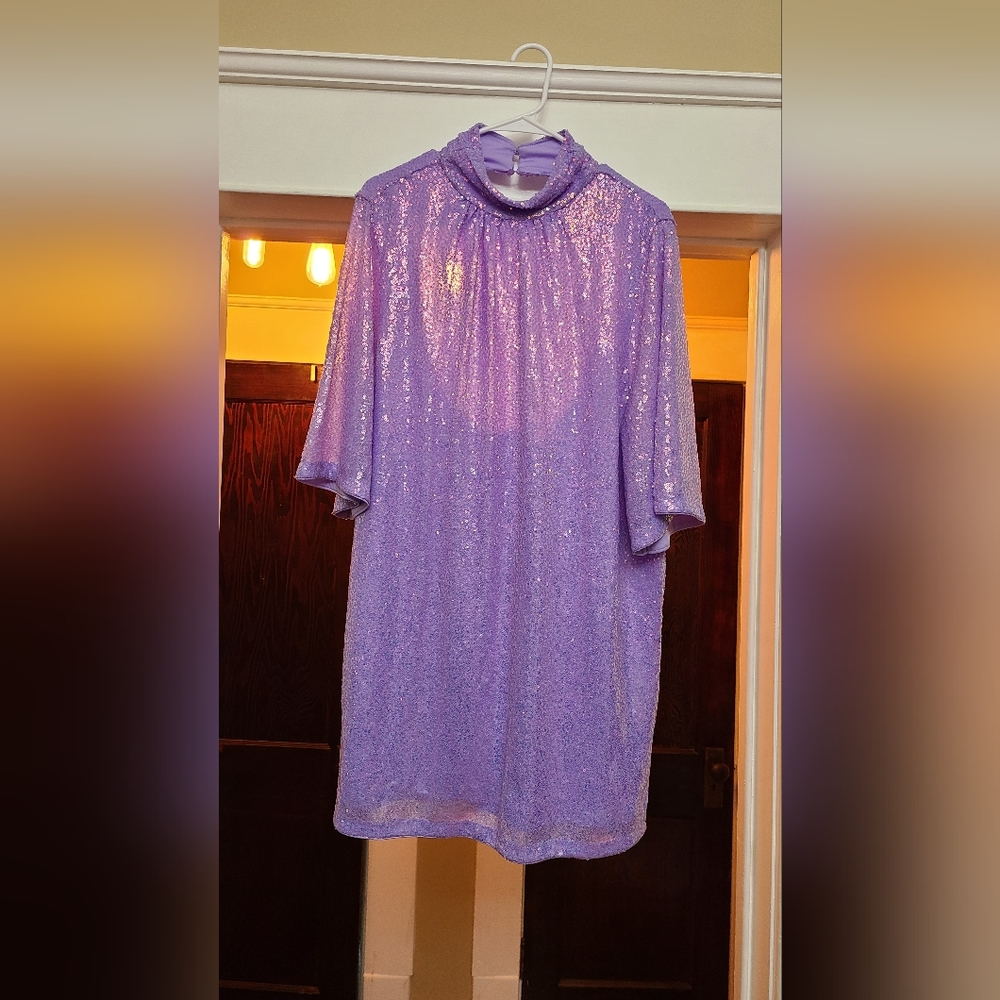 H&M Purple Sequin Mini Dress